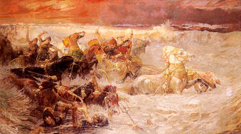 Frederick Arthur Bridgman Pharaohs army engulfed